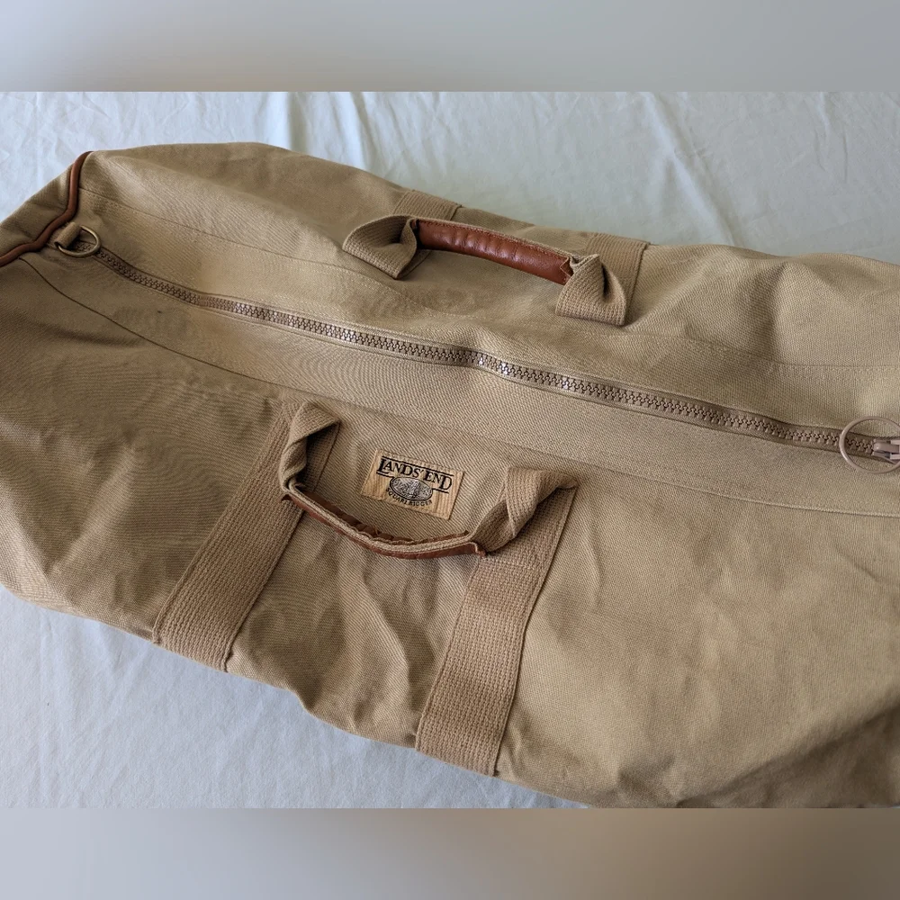 Lands' End Vintage Square Rigger Duffel Bag